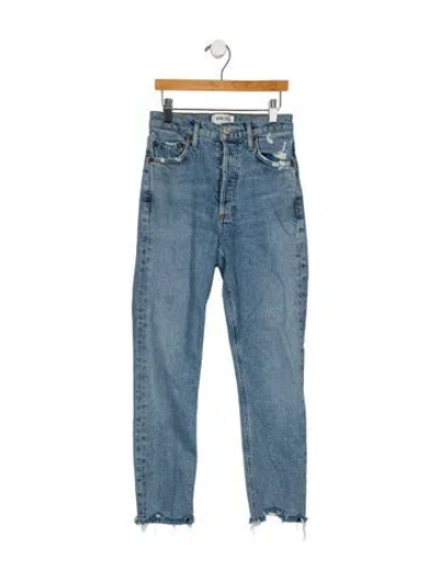Pre-owned Agolde Mid-rise Skinny Leg Jeans In Blue