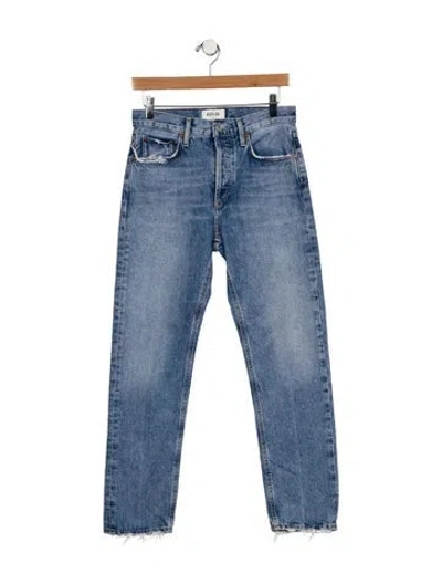 Pre-owned Agolde Mid-rise Skinny Leg Jeans In Blue