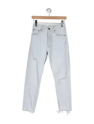 Pre-owned Agolde Mid-rise Skinny Leg Jeans In Blue