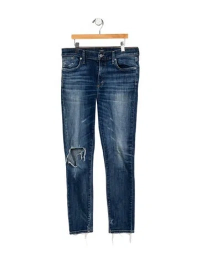 Pre-owned Agolde Mid-rise Skinny Leg Jeans In Blue