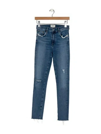 Pre-owned Agolde Mid-rise Skinny Leg Jeans In Blue