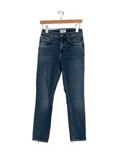 Pre-owned Agolde Mid-rise Skinny Leg Jeans In Blue
