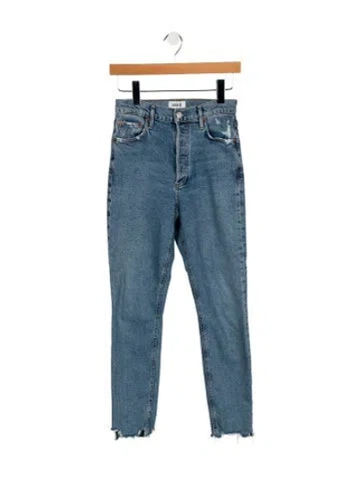 Pre-owned Agolde Mid-rise Skinny Leg Jeans In Blue