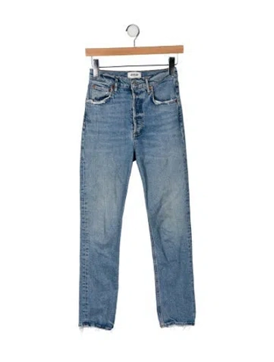 Pre-owned Agolde Mid-rise Skinny Leg Jeans In Blue