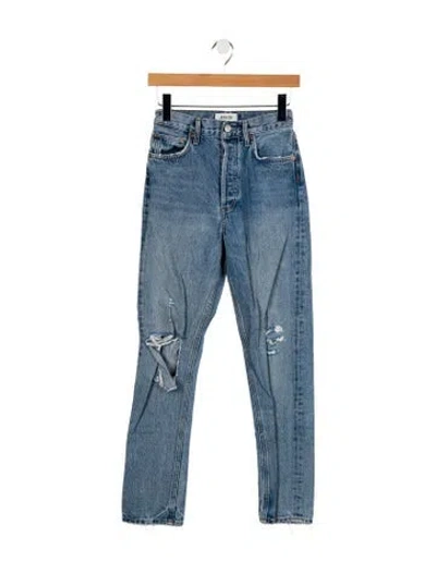 Pre-owned Agolde Mid-rise Skinny Leg Jeans In Blue