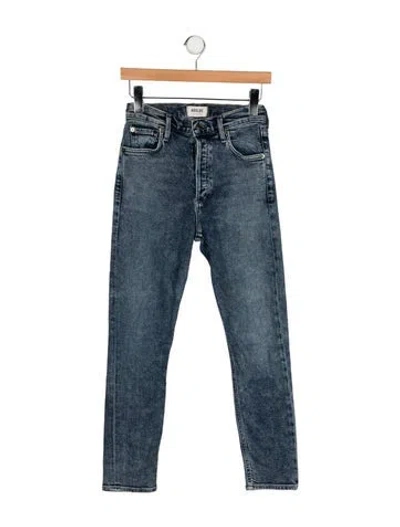 Pre-owned Agolde Mid-rise Skinny Leg Jeans In Blue