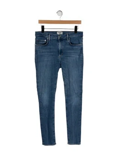 Pre-owned Agolde Mid-rise Skinny Leg Jeans In Blue