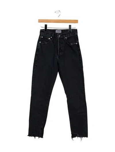 Pre-owned Agolde Mid-rise Skinny Leg Jeans In Blue
