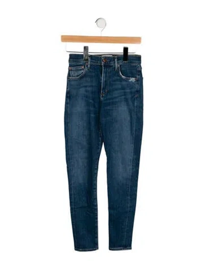 Pre-owned Agolde Mid-rise Skinny Leg Jeans In Blue