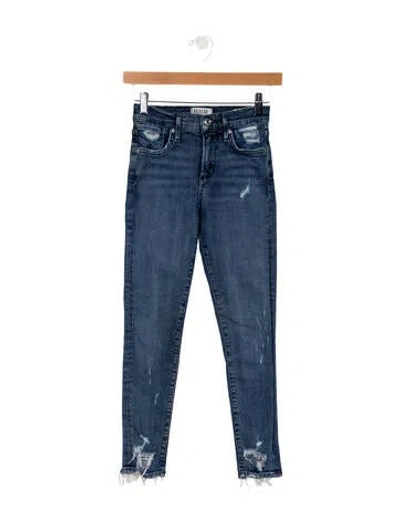 Pre-owned Agolde Mid-rise Skinny Leg Jeans In Blue