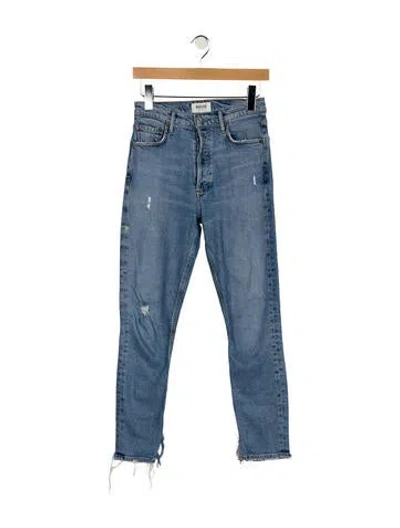 Pre-owned Agolde Mid-rise Skinny Leg Jeans In Blue