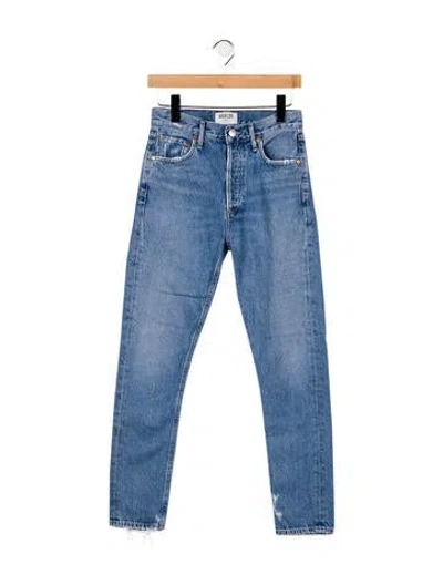 Pre-owned Agolde Mid-rise Skinny Leg Jeans In Blue