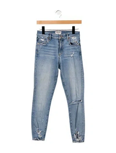 Pre-owned Agolde Mid-rise Skinny Leg Jeans In Blue