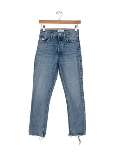 Pre-owned Agolde Mid-rise Skinny Leg Jeans In Blue