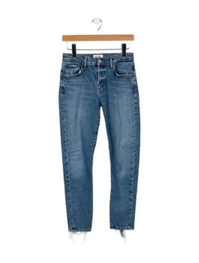 Pre-owned Agolde Mid-rise Skinny Leg Jeans In Blue