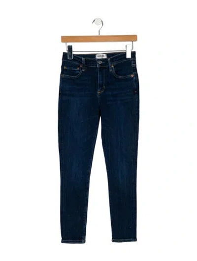 Pre-owned Agolde Mid-rise Skinny Leg Jeans In Blue