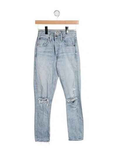 Pre-owned Agolde Mid-rise Skinny Leg Jeans In Blue