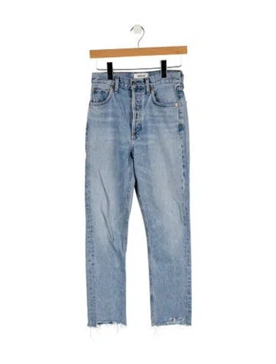 Pre-owned Agolde Mid-rise Skinny Leg Jeans In Blue