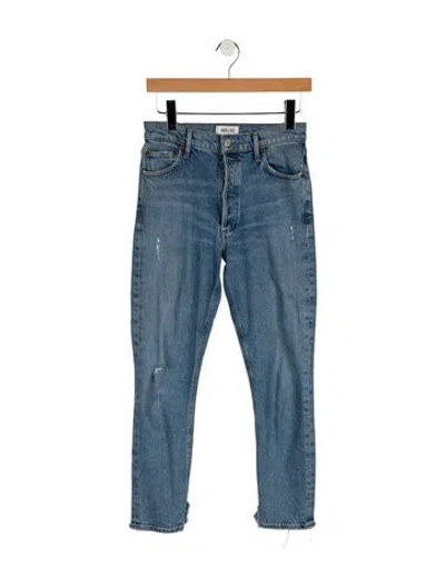 Pre-owned Agolde Mid-rise Skinny Leg Jeans In Blue