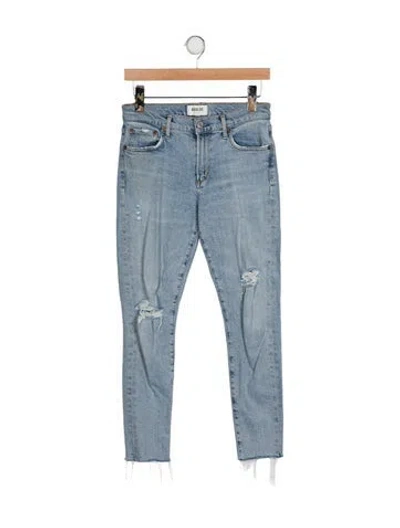 Pre-owned Agolde Mid-rise Skinny Leg Jeans In Blue