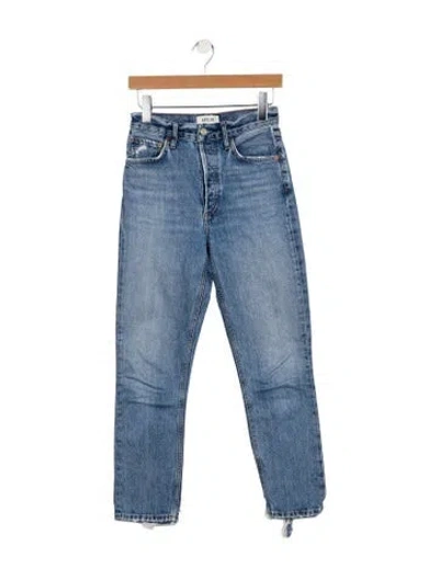 Pre-owned Agolde Mid-rise Skinny Leg Jeans In Blue
