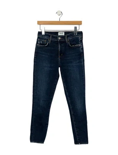 Pre-owned Agolde Mid-rise Skinny Leg Jeans In Blue