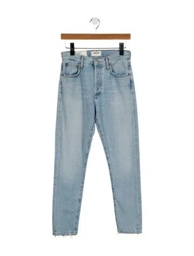 Pre-owned Agolde Mid-rise Skinny Leg Jeans In Blue