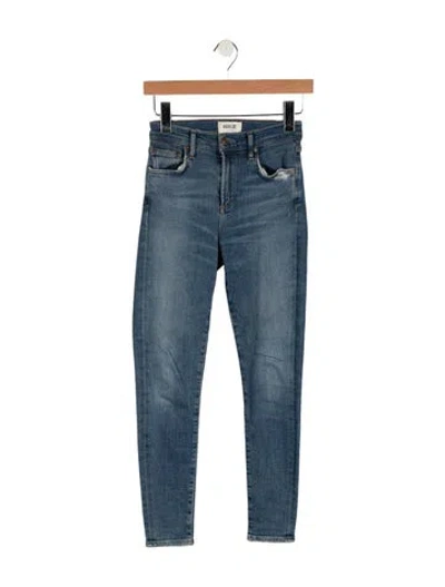 Pre-owned Agolde Mid-rise Skinny Leg Jeans In Blue
