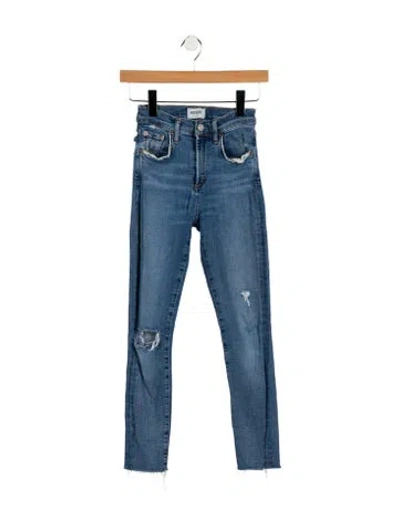 Pre-owned Agolde Mid-rise Skinny Leg Jeans In Blue