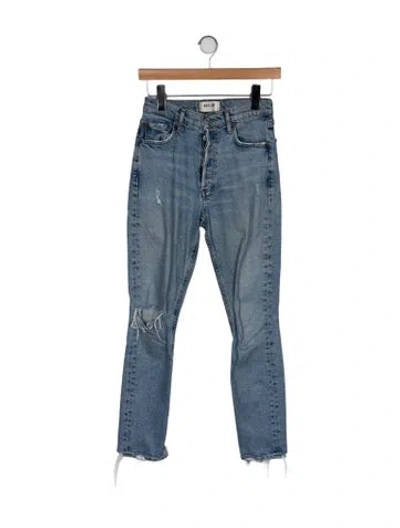 Pre-owned Agolde Mid-rise Skinny Leg Jeans In Blue