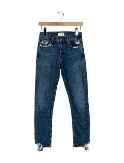 Pre-owned Agolde Mid-rise Skinny Leg Jeans In Blue