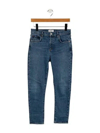 Pre-owned Agolde Mid-rise Skinny Leg Jeans In Blue
