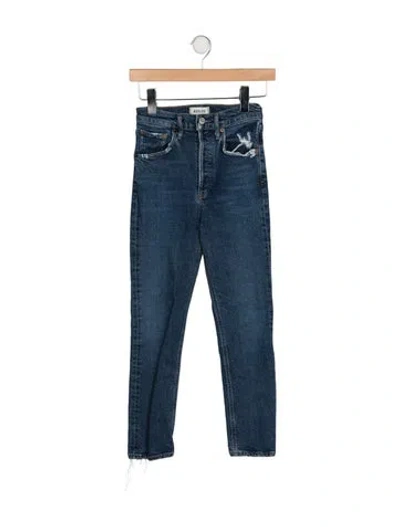 Pre-owned Agolde Mid-rise Skinny Leg Jeans In Blue