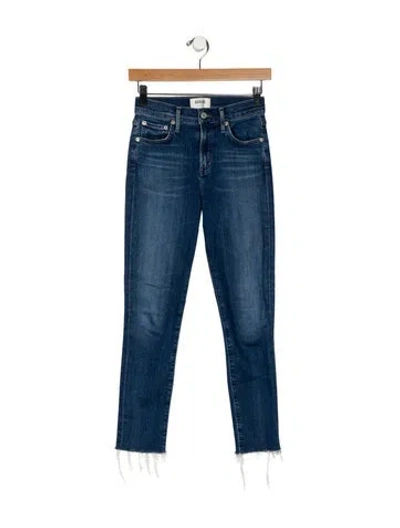 Pre-owned Agolde Mid-rise Skinny Leg Jeans In Blue