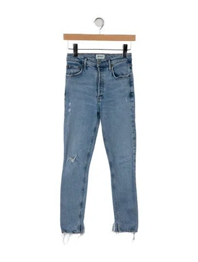 Pre-owned Agolde Mid-rise Skinny Leg Jeans In Blue