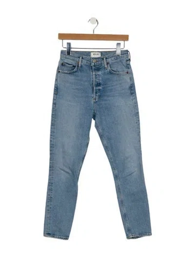 Pre-owned Agolde Mid-rise Skinny Leg Jeans In Blue