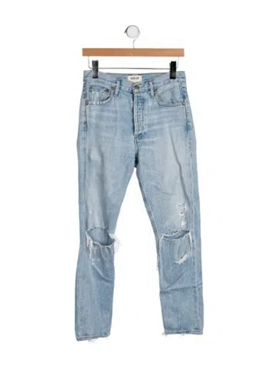 Pre-owned Agolde Mid-rise Skinny Leg Jeans In Blue