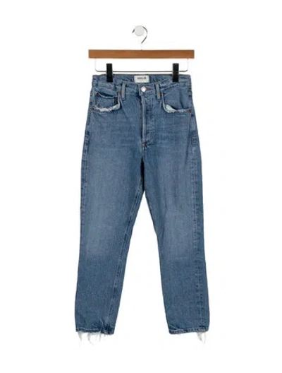 Pre-owned Agolde Mid-rise Skinny Leg Jeans In Blue