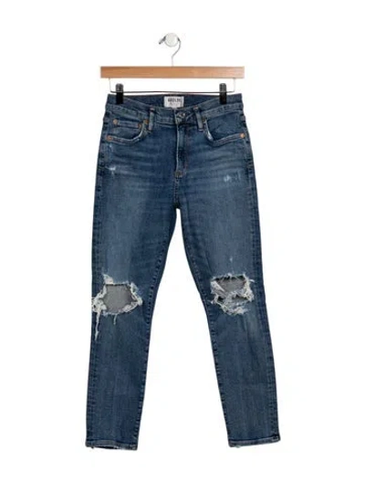Pre-owned Agolde Mid-rise Skinny Leg Jeans In Blue