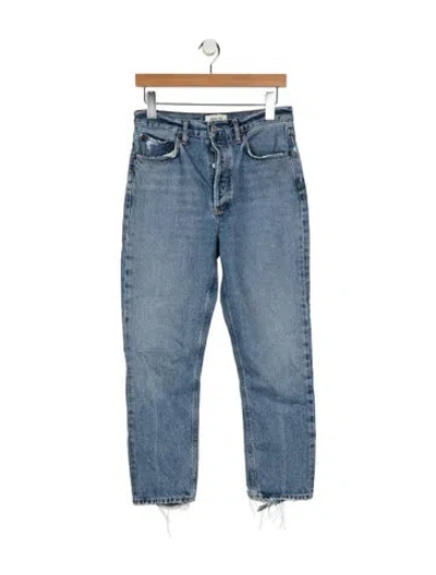 Pre-owned Agolde Mid-rise Skinny Leg Jeans In Blue