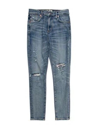 Pre-owned Agolde Mid-rise Skinny Leg Jeans In Blue