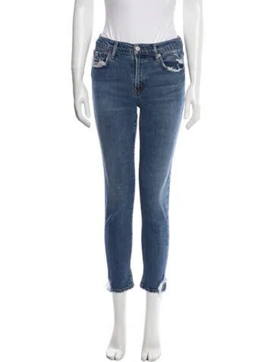 Pre-owned Agolde Mid-rise Skinny Leg Jeans In Blue