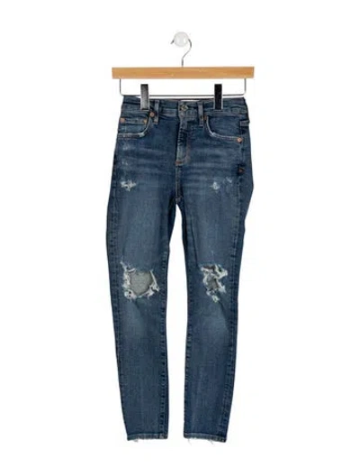Pre-owned Agolde Mid-rise Skinny Leg Jeans In Blue