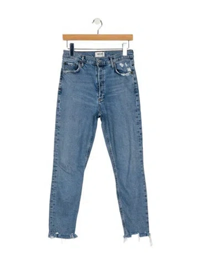Pre-owned Agolde Mid-rise Skinny Leg Jeans In Blue