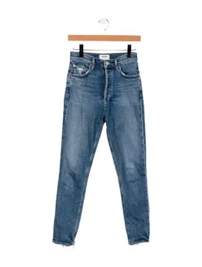 Pre-owned Agolde Mid-rise Skinny Leg Jeans In Blue