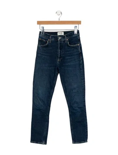 Pre-owned Agolde Mid-rise Skinny Leg Jeans In Blue