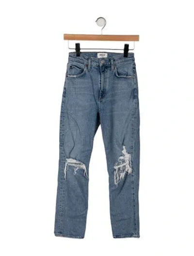 Pre-owned Agolde Mid-rise Skinny Leg Jeans In Blue