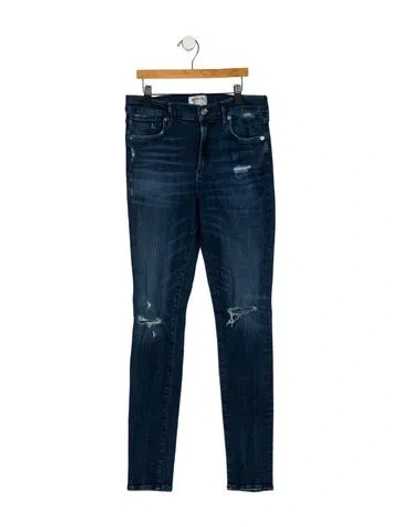 Pre-owned Agolde Mid-rise Skinny Leg Jeans In Blue