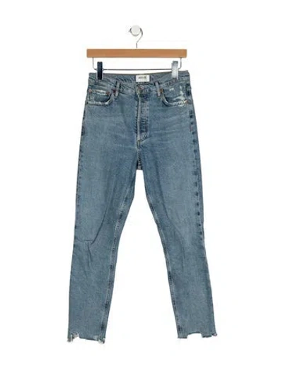 Pre-owned Agolde Mid-rise Skinny Leg Jeans In Blue