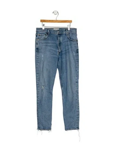Pre-owned Agolde Mid-rise Skinny Leg Jeans In Blue